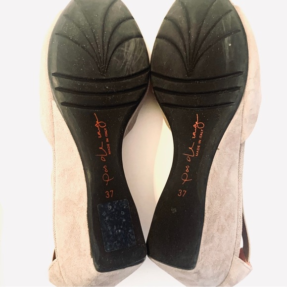 PAS DE ROUGE Nori Wedge Sandal Suede Fringe, taupe - Picture 5 of 5